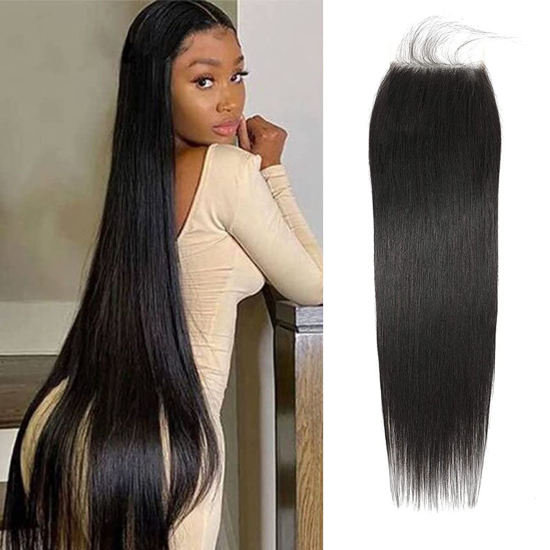 Wesface Straight 4 Pcs Bundles Hair Weft With 13x4 Lace Frontal Human Hair