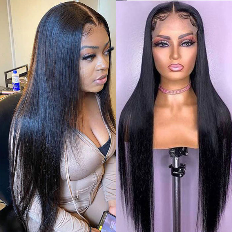 Wesface Straight 5x5 Lace Closure 16-30 Inch Human Hair Wig