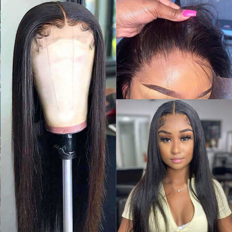 Wesface Straight 5x5 Lace Closure 16-30 Inch Human Hair Wig