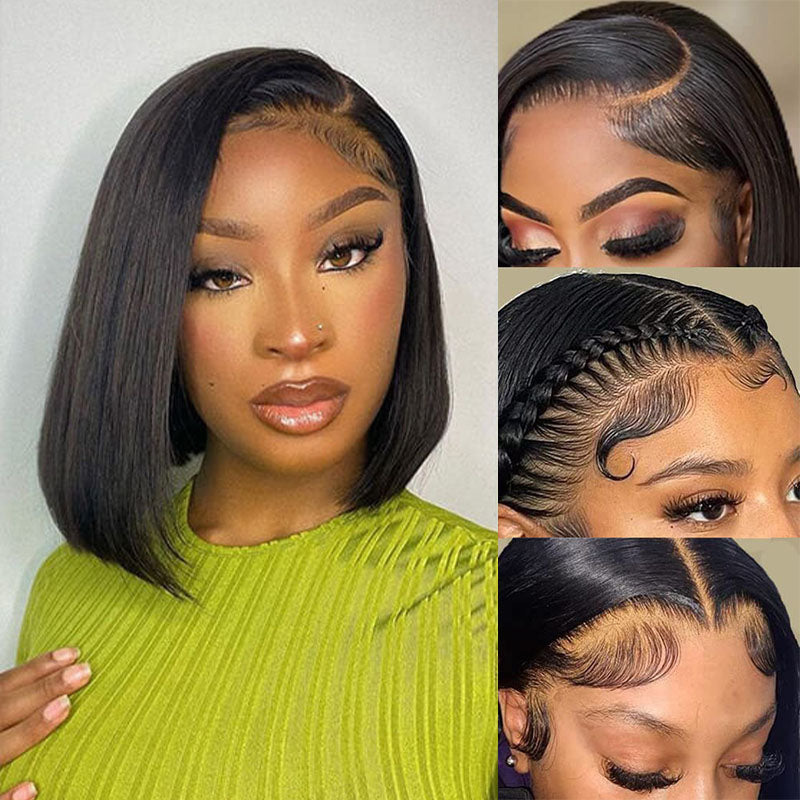 Wesface Straight 13x6 Lace Bob Wig Human Hair Wig