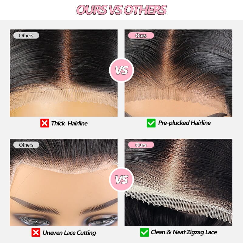 Wesface Glueless Body Wave 6x6 HD Pré-cortado Pronto para usar Perucas de cabelo humano sem cola para mulheres