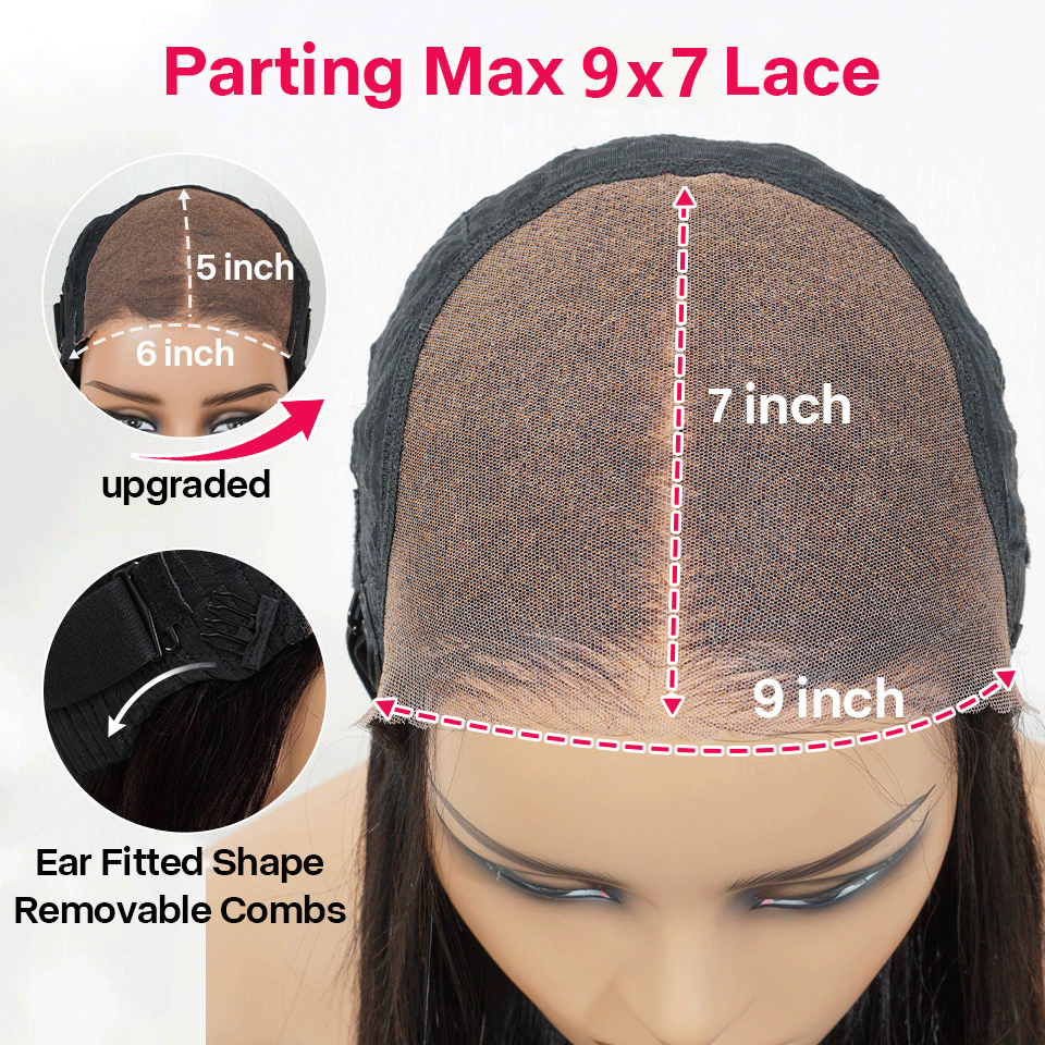 Ready To Go Glueless 9x7 HD Lace Wig Silky Straight Pre-Cut &amp; Pre-Plucked &amp; Pre-Bleached