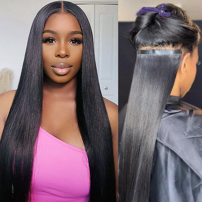 Full & Thick Straight / Body Wave / Kinky Curly / Yaki Straight / Kinky Straight 7Pcs Clip in Hair Extensions Real Human Hair Pieces 135g for 1 Pack