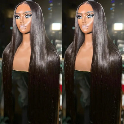 Straight Human Hair Lace Frontal Wig for Women Pre Plucked Brazilian Hair 13X4 Transparent Lace Frontal Wig with Baby Hair