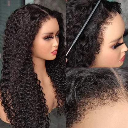 Wesface 4C Edges Curly Baby Hair Hd Lace Deep Wave Human Hair Wig