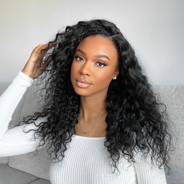 Wesface Curly Wig 5x5 HD Pre-Cut Ready To Go Glueless Human Hair Wigs For Women