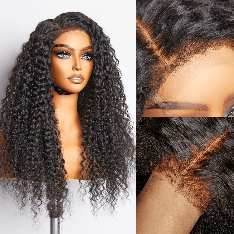 Wesface Curly Wig 5x5 HD Pre-Cut Ready To Go Glueless Human Hair Wigs For Women