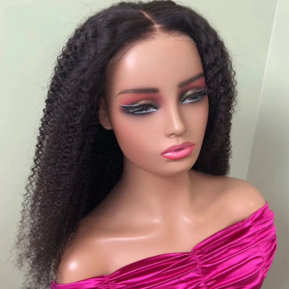 Wear and Go Glueless Wig Afro Kinky Curly Lace Front Wigs Human Hair 5x7 HD Lace Afro Curly Wigs for Women Lace Pre Cut Pre