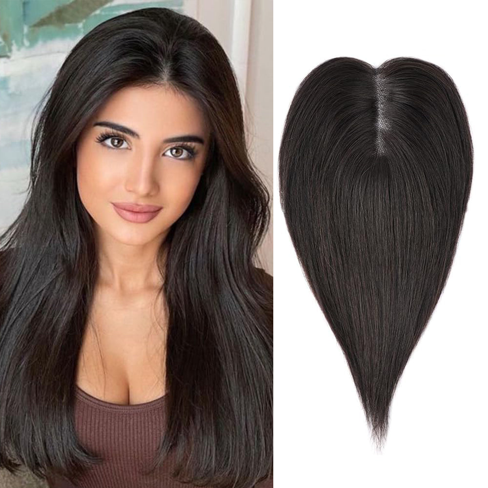 Real Human Hair Toppers Hair Extensions Clip in Hair Wiglets Hair Pieces For Women with Thinning Hair