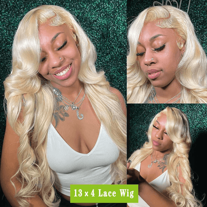 Wesface Wigs 613 Lace Front Wig Human Hair 13×4 Transparent Body Wave Blonde Lace Front Wigs Human Hair Pre Plucked with Baby Hair 613 Lace Frontal Wig Human Hair Wigs for Women