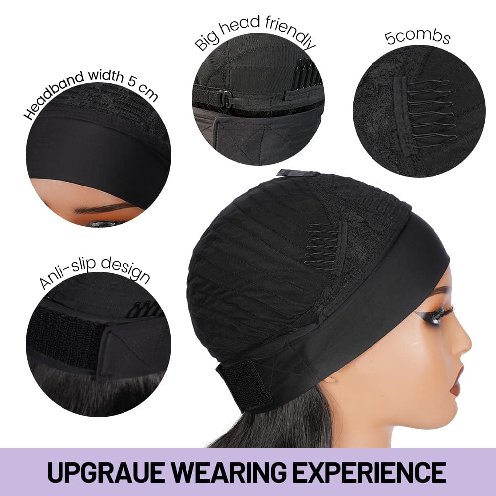 Wigaga Headband Wig for Women, Glueless No-Lace Wear &amp; Go Wig, 18 Inch Premium Soft Lightweight Heat-Resistant Fiber Synthetic Wig, Layered Body Wave Wig , Pre-Plucked Natural Hairline, Beginner Friendly 200% Density