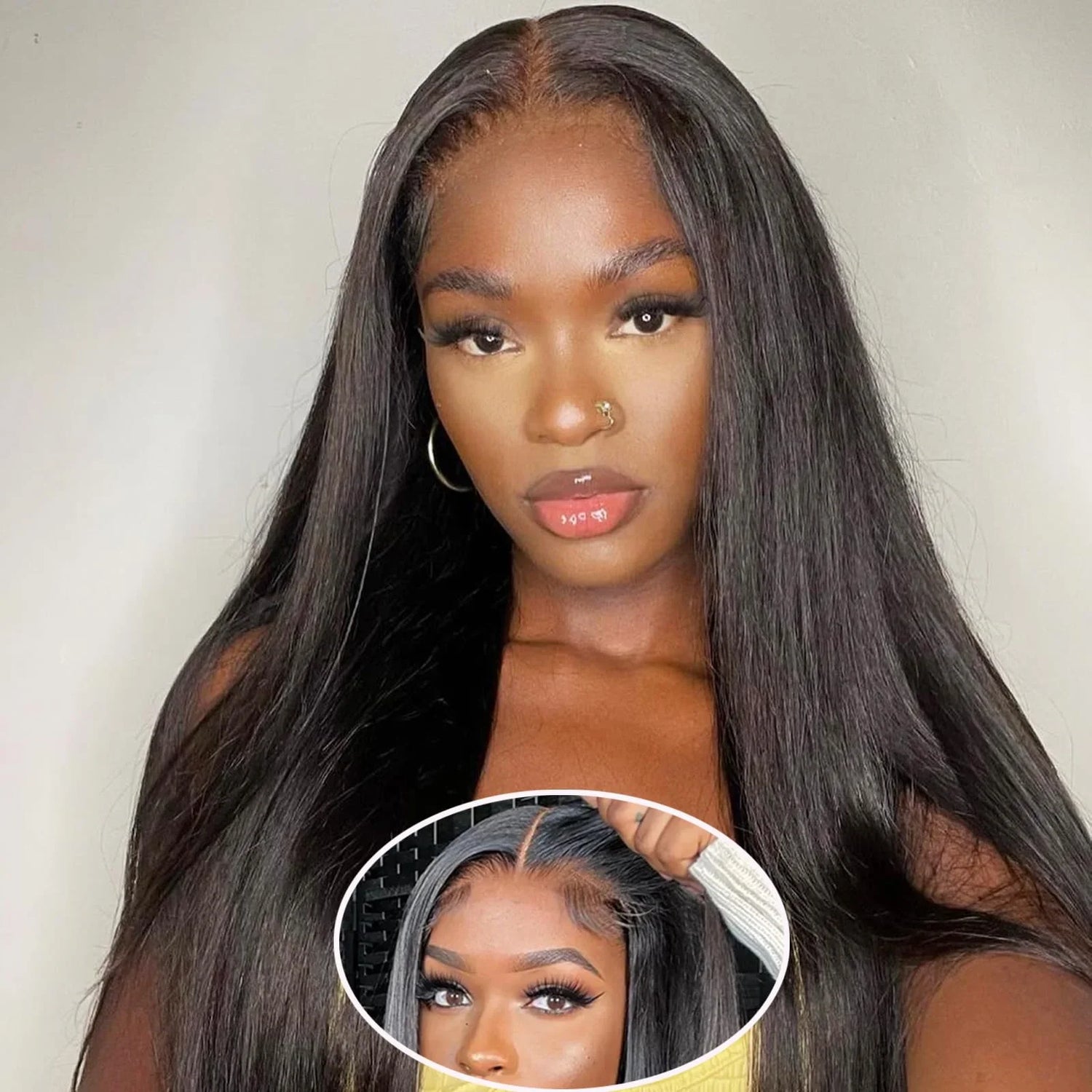 Wesface Wear Go Glueless Wig Brazilian Straight 9x6 Lace Closure Wig Human Hair Ready To Wear Pre Cut Pre plucked