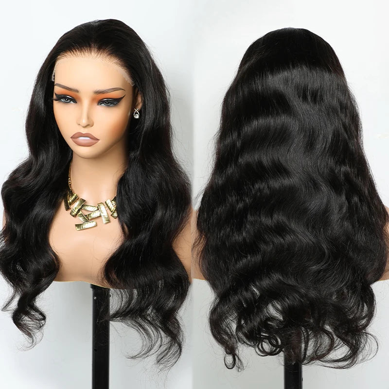 Wesface Body Wave 5x7 Glueless Wig 12A Brazilian Human Remy Hair Wear To Go Lace Closure Wigs 180 Density Pre Plucked Cut