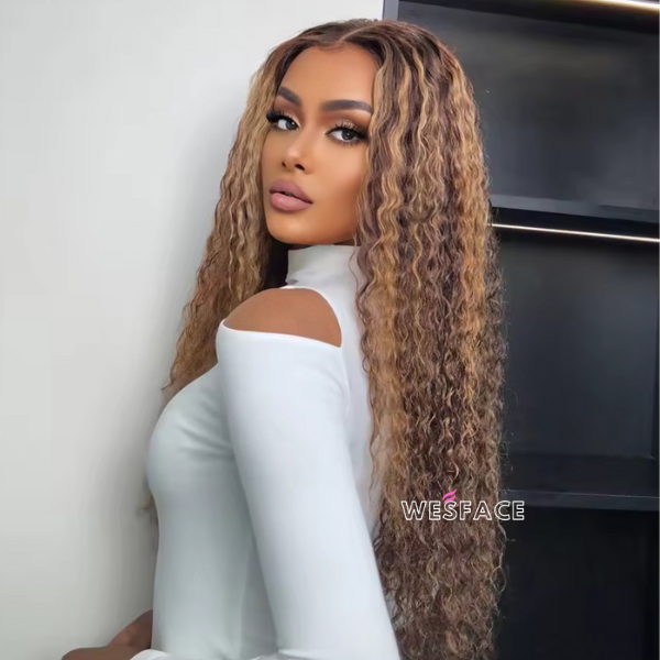Flash Sale Wesface P4/27 Highlight Wigs Water Wave Human Hair Wigs For Black Women