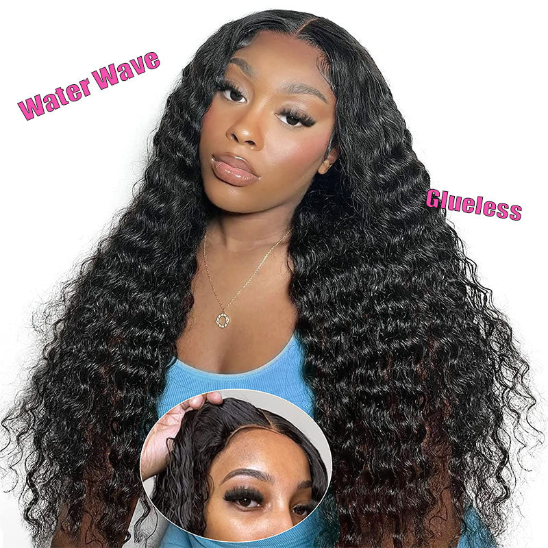 Flash Sale Curly Glueless Wig 5x5 & 4x6 Pre Cut HD Lace Natual Black Human Hair Wesface Wigs