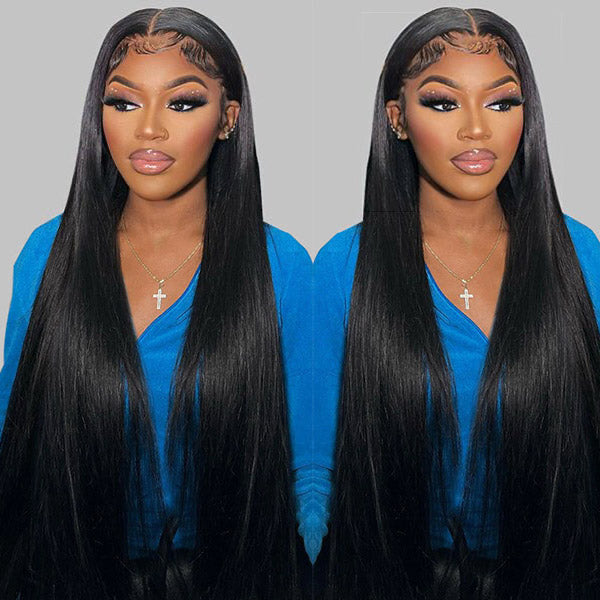 Wesface Straight 13x4 Transparent Lace Front Virgin Human Hair Wigs