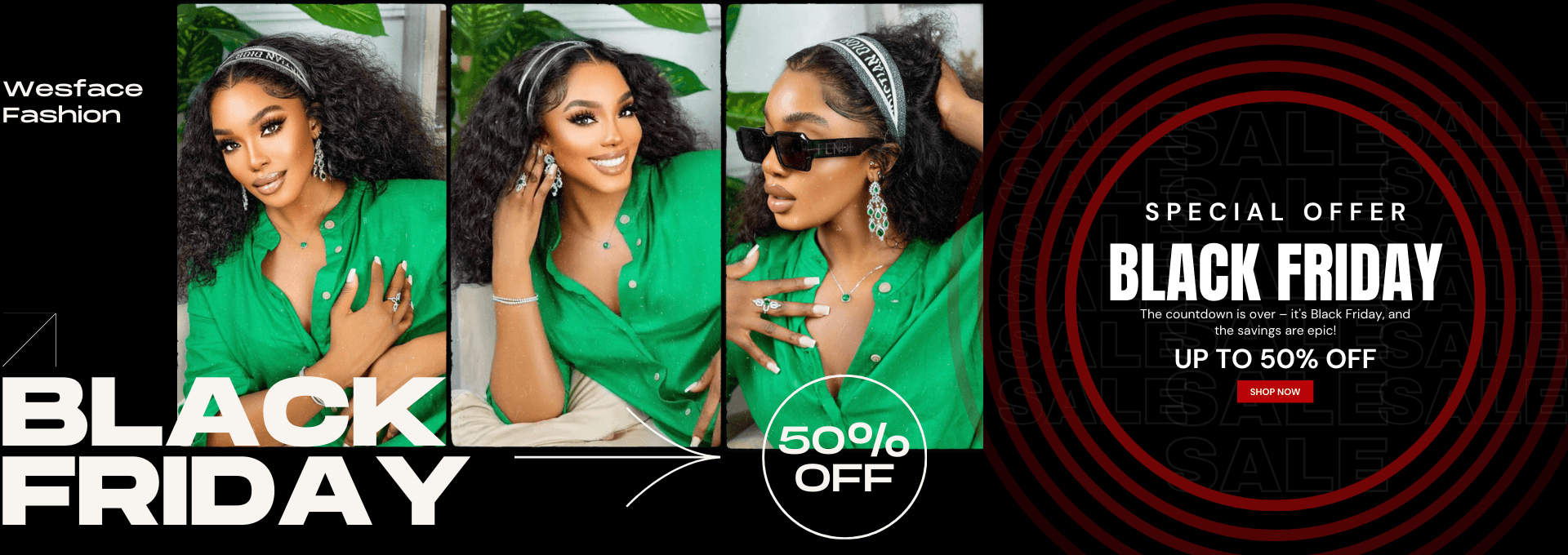 Wesface Hair black Friday big sale up to 50% OFF