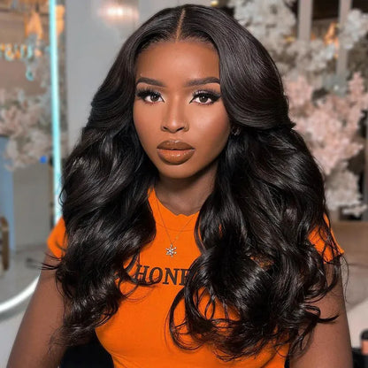 【Without Leave-Out】Wesface Water Wave V Part Wig Human Hair Curly V Part Wig WearGo Glueless Wig Natural Black Human Hair Wig