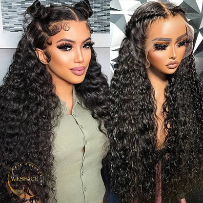 Wesface Jerry Curly 13x4 HD Lace Front Wig Natural Black Human Hair Wig