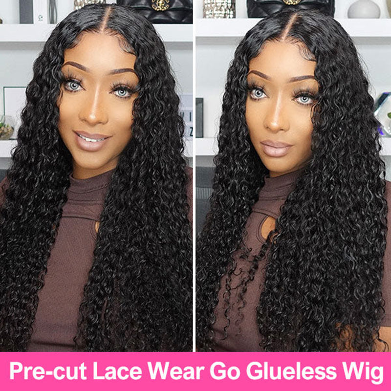 Pre Cut 5x5 &amp; 4x6 HD Lace Wear Go Glueless Deep Wave Wig - Wesface Wigs