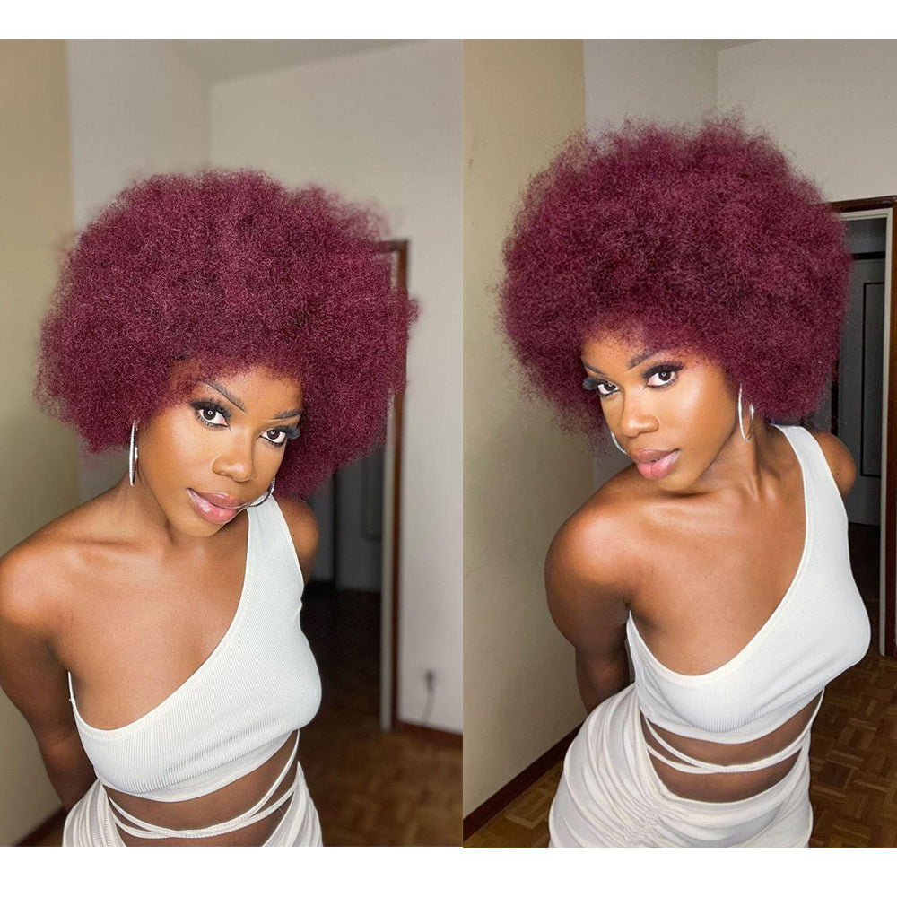 Wesface Kinky Bulk Human Hair 3 Packs 150g Bigger Afro Kinky Bulk For Braiding DreadLock