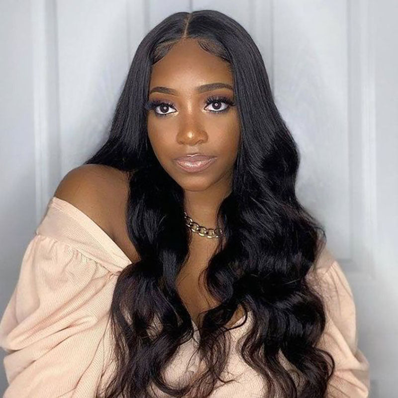 Flash Sale Straight Lace Wig Natural Black Human Hair Wig Wesface