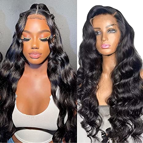 Pay 1 Get 2 Body Wave+Straight Hair 13x4 Lace Wig Natural Black 180% Density