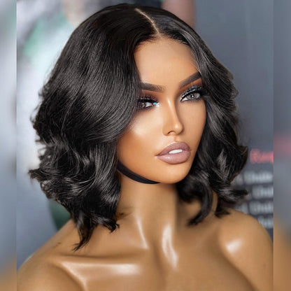 Pay 1 Get 2 Straight Hair P4/27 Color+ Body Wave Natural Black 4x4 Lace Bob Wig 180% Density