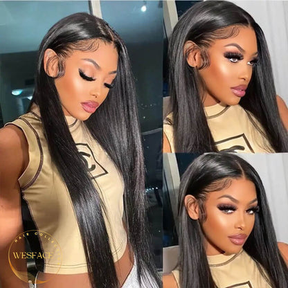 Wesface Straight 13x4 HD Lace Front Wig Natural Color Human Hair Wig