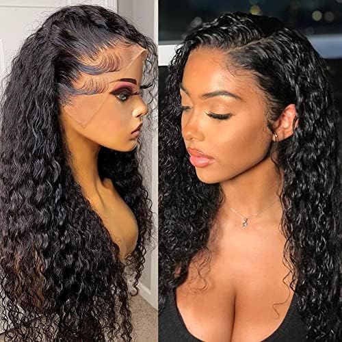 Wesface Water Wave 13x4 Lace Front Wig Natural Black Human Hair Wig