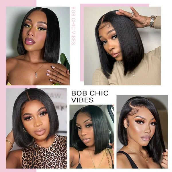 Wesface Straight 13x6 Lace Bob Wig Human Hair Wig