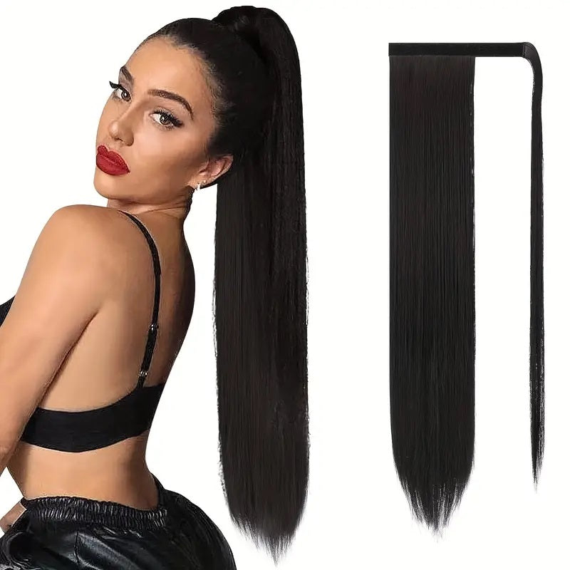 Flash Sale 14-30 inch Long Straight Drawstring Fluffy Ponytail Wesface Wigs