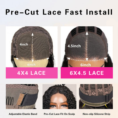 Pre Cut HD Lace Wear Go Glueless Straight Wig - Wesface Hair