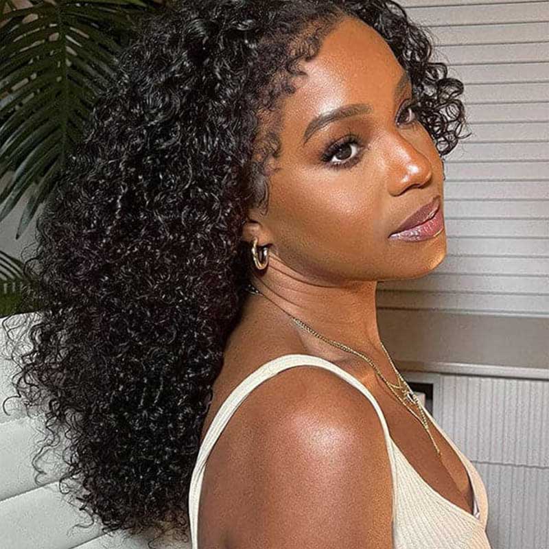 4c Edges T Part Lace Kinky Curly Wig