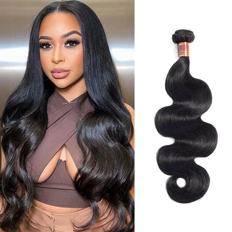 Wesface Brazilian Body Wave Hair 3 Bundles With 4x4 Closure Free Part