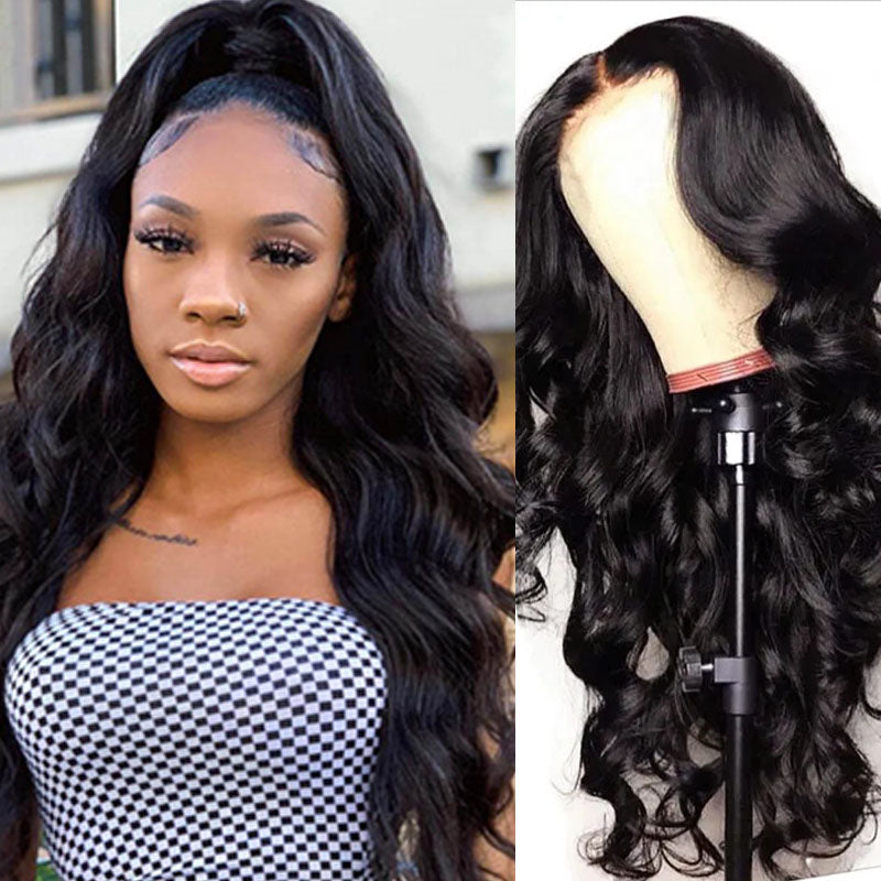 Wesface Body Wave Full Lace Wig Natural Black Human Hair Wig