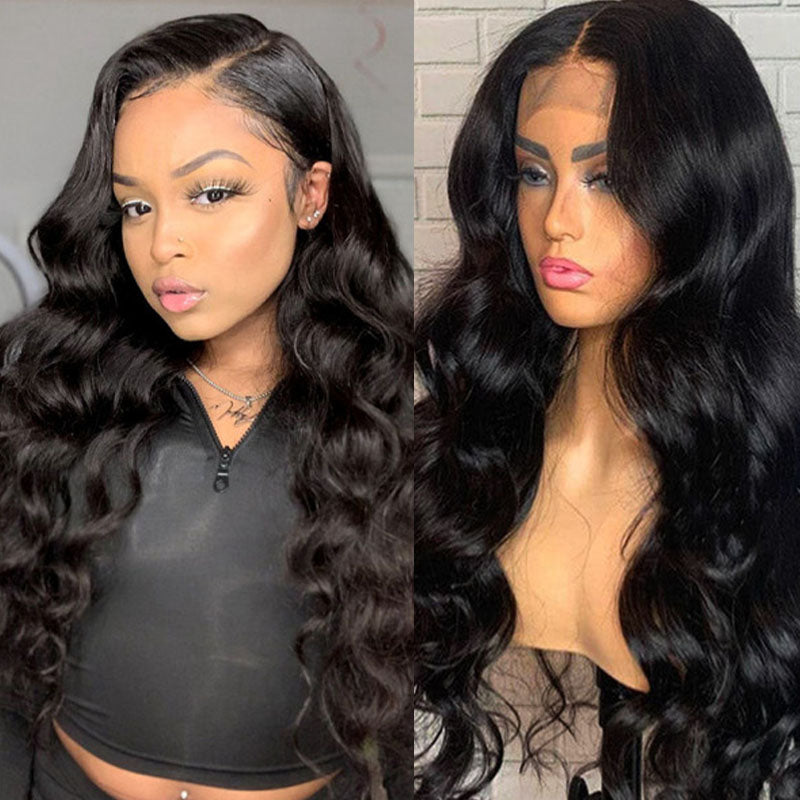 Wesface Body Wave Full Lace Wig Natural Black Human Hair Wig