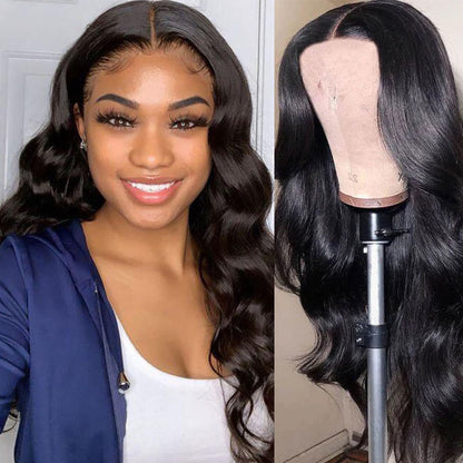 Wesface Body Wave T Part Wig Natural Black Human Hair Wig 180% Density