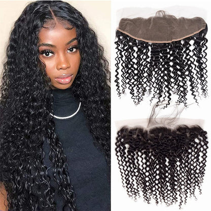 Wesface Culry 1 Pcs Lace Frontal Natural Black Human Virgin Hair
