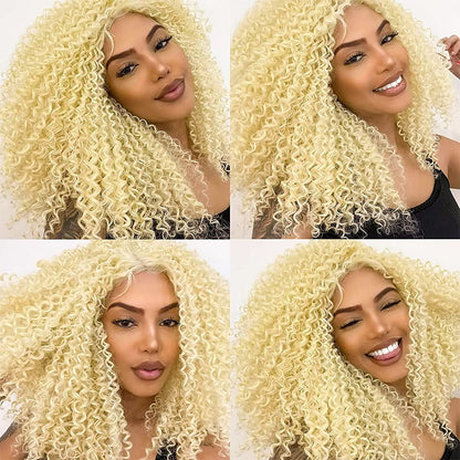Wesface Curly 613 Blonde Color 13x6 Lace Front Wig Human Hair Wig