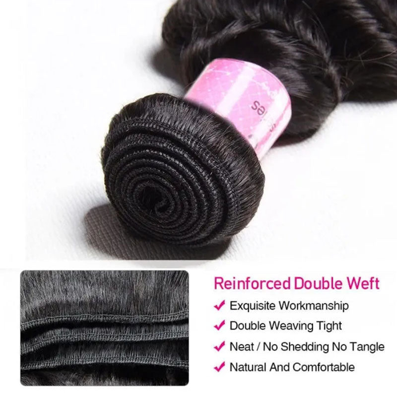 Wesface Deep Wave 1 Bundle 100% Unprocessed Brazilian Virgin Hair