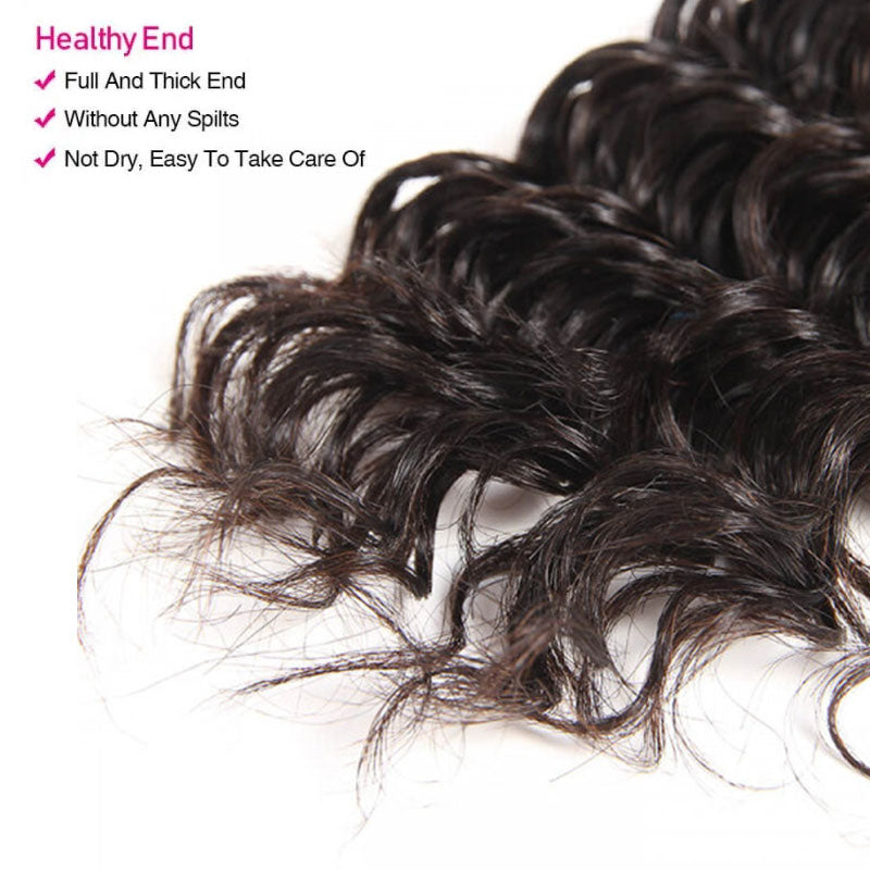 Wesface Deep Wave 1 Bundle 100% Unprocessed Brazilian Virgin Hair