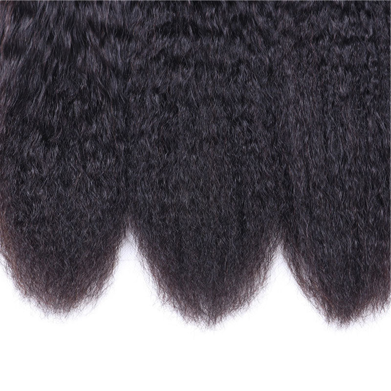 Wesface Kinky Straight 14-30 Inch 3 Pcs Bundles Natural Black Human Hair