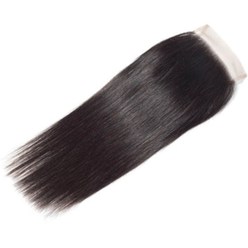 Wesface Straight 1 Pcs 4x4 Lace Closure Natural Black Human Virgin Hair