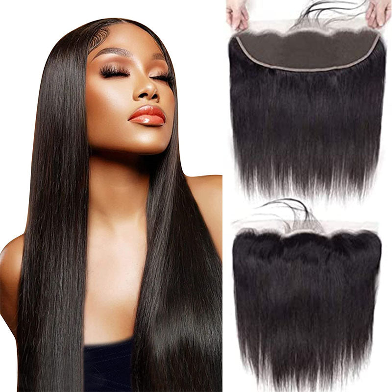 Wesface Straight 4 Pcs Bundles Hair Weft With 13x4 Lace Frontal Human Hair