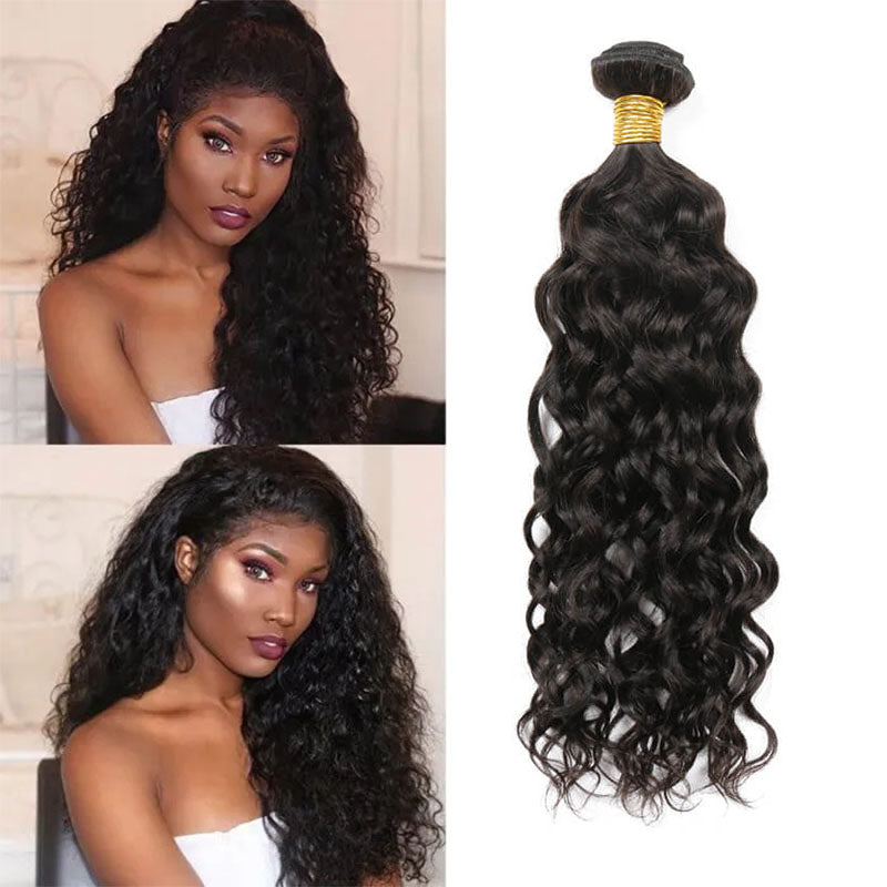 Wesface Water Wave 1 Bundle Hair Weft Natural Black Human Hair