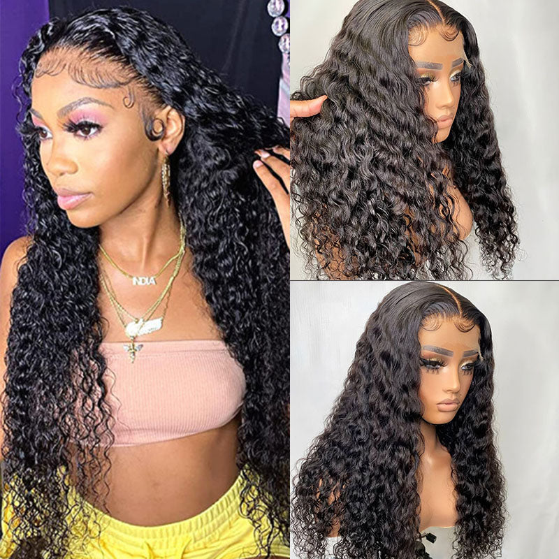 Real Swiss 5x5 HD Lace Closure Water Wave Wig - Wesface Wigs